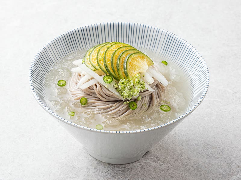 제주 청귤 막국수 Jeju Green Tangerine Makguksu — 제주특별집 홍대점 면류 · Jeju Special House Hongdae Korean BBQ menu (サムギョプサル · 烤肉)