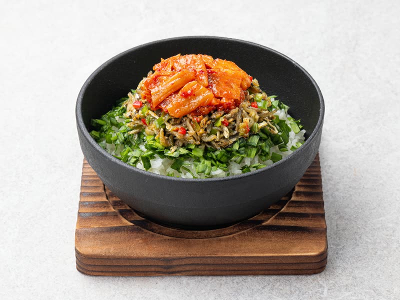 멸치 짜박이밥 Braised Anchovy Rice — 제주특별집 홍대점 밥류 · Jeju Special House Hongdae Korean BBQ menu (サムギョプサル · 烤肉)
